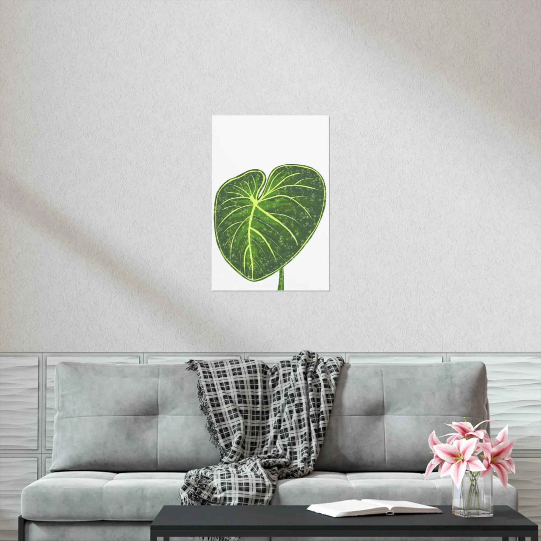 Philodendron Gloriosum Print Botanical Wall Art – Tropical Leaf Poster on Museum-Grade Paper - The Potted Pixel