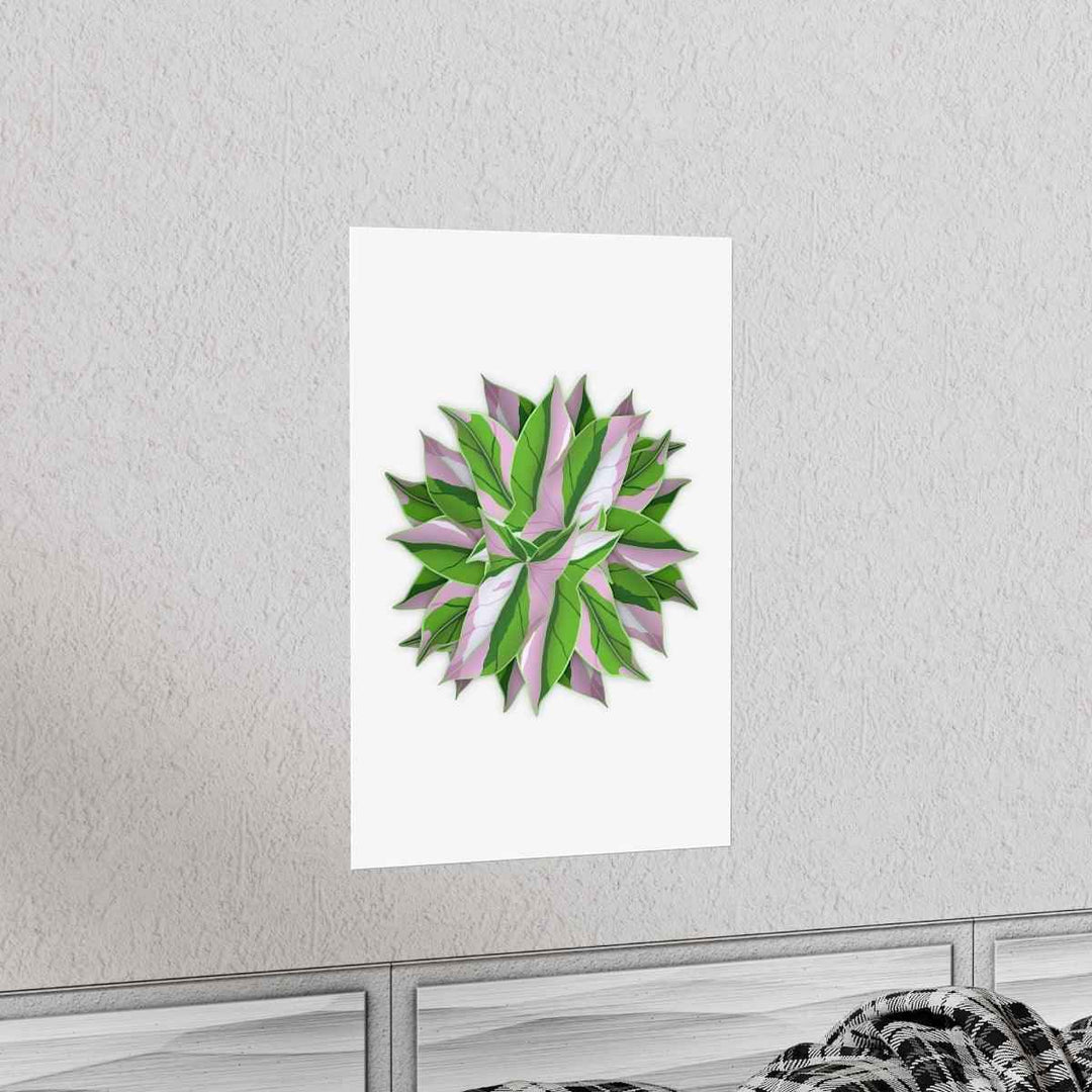 Syngonium Tricolor Botanical Print – Unframed Wall Art - The Potted Pixel