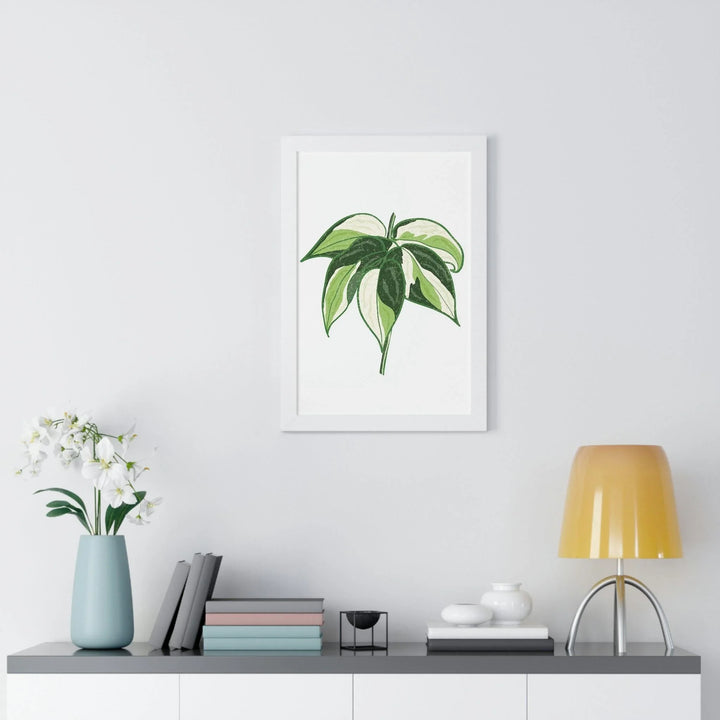 Philodendron 'Cream Splash' Framed Print, Poster, Printify, Framed, Home & Living, Indoor, Paper, Posters, Laura Christine Photography & Design, laurachristinedesign.com