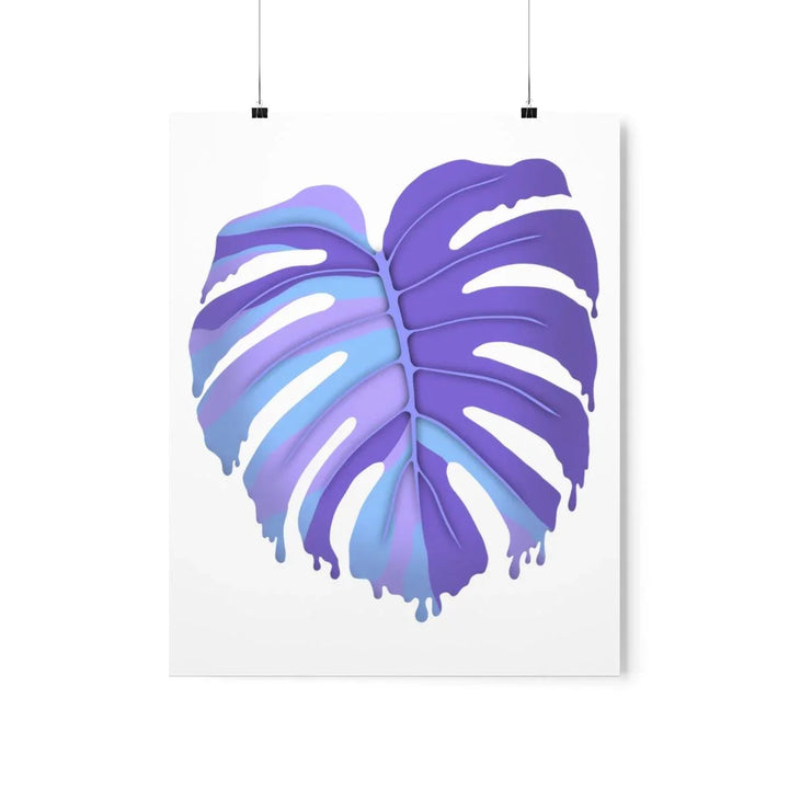 Melting Monstera, Purple - Print, Poster, Laura Christine Photography & Design, Back to School, Home & Living, Indoor, Matte, Paper, Posters, Valentine's Day promotion, Laura Christine Photography & Design, laurachristinedesign.com