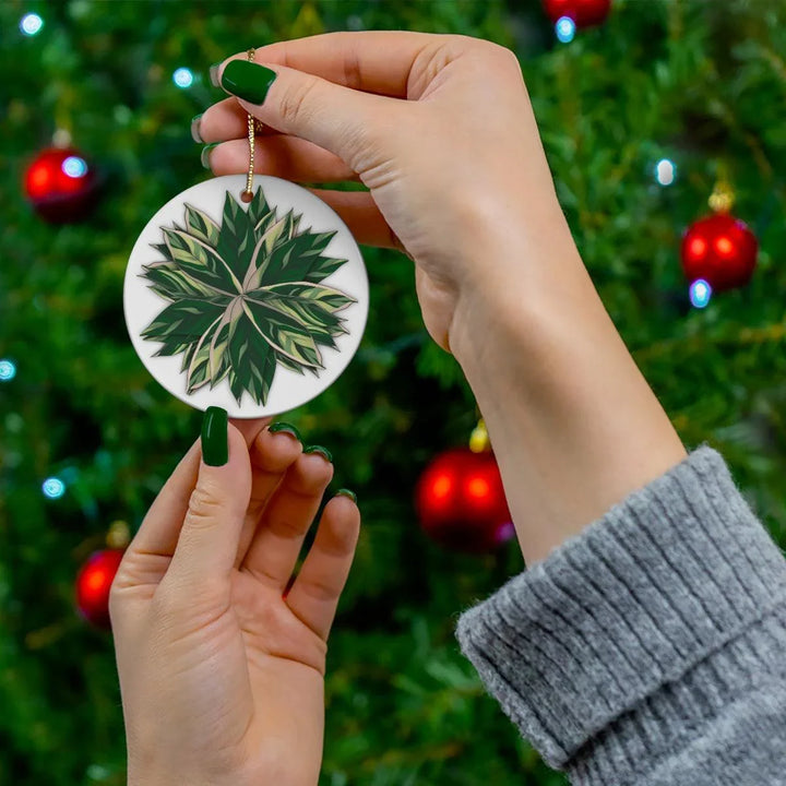 Stromanthe Triostar Ceramic Ornament, Home Decor, Laura Christine Photography &amp; Design, Ceramic, Christmas, Glossy, Holiday Picks, Home &amp; Living, ornament, Ornaments, Seasonal Decorations, Laura Christine Photography &amp; Design, laurachristinedesign.com