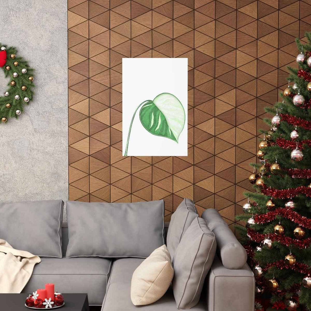 Monstera Albo Print – Large Tropical Leaf Poster | Museum Grade Paper Artwork Unframed