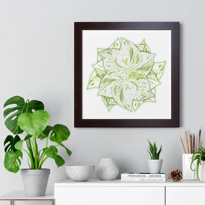 Snow Queen Pothos Framed Print, Poster, Laura Christine Photography & Design, Framed, Home & Living, Indoor, Paper, Posters, Laura Christine Photography & Design, laurachristinedesign.com