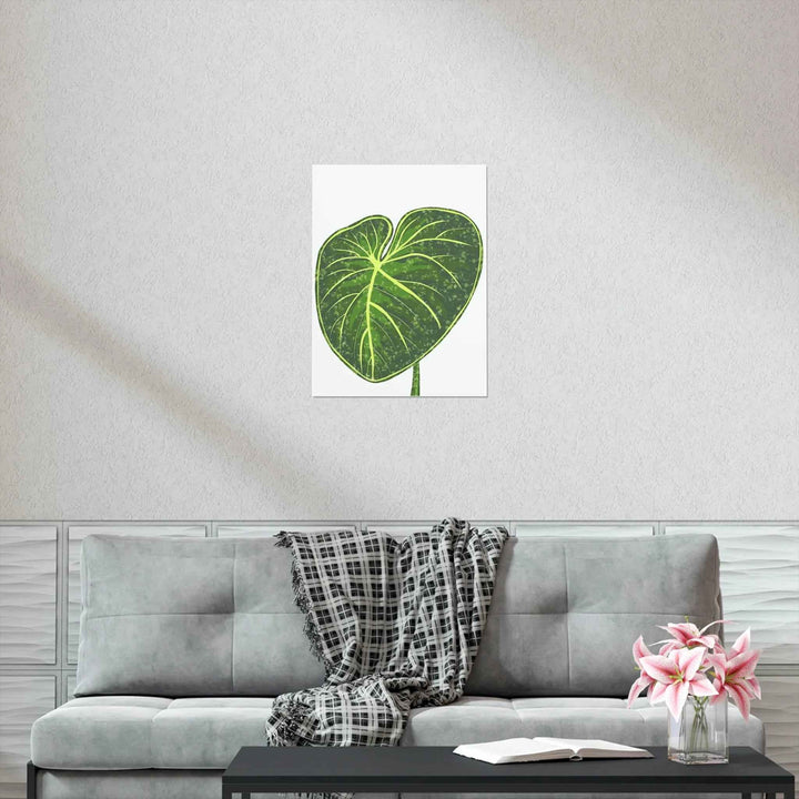 Philodendron Gloriosum Print Botanical Wall Art – Tropical Leaf Poster on Museum-Grade Paper - The Potted Pixel