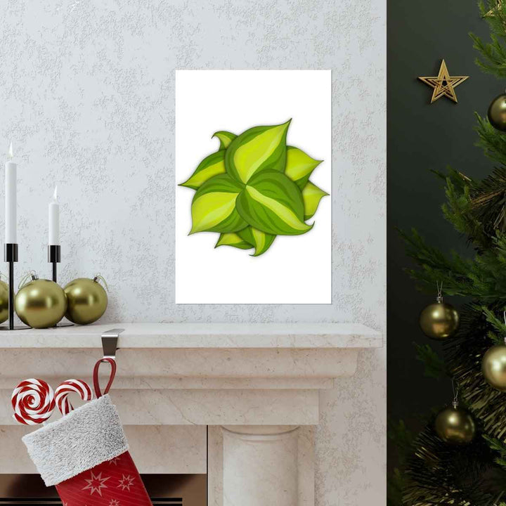 Philodendron Brasil Print – Botanical Wall Art on Museum Grade Paper Poster Unframed - The Potted Pixel