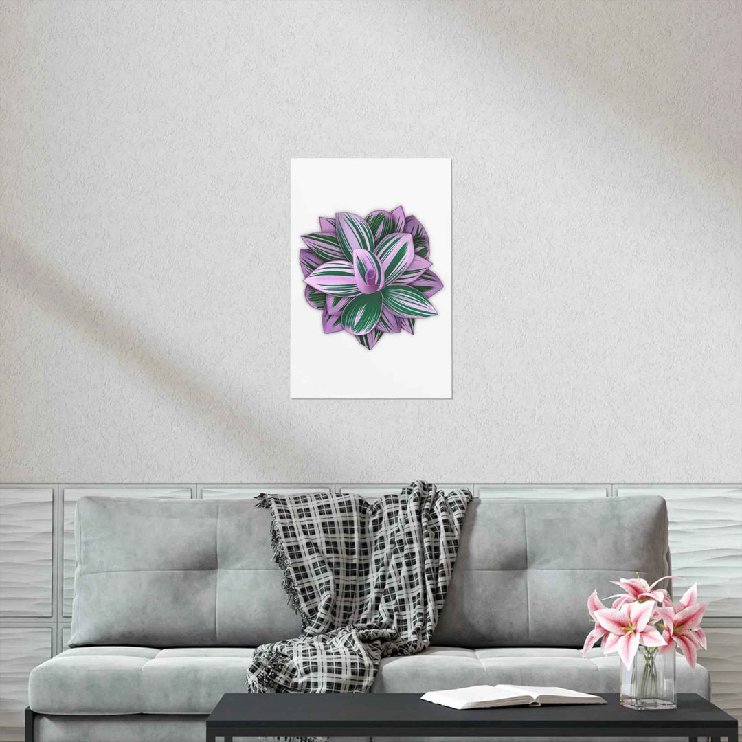 Tradescantia Nanouk Print – Botanical Wall Art on Museum-Grade Paper Poster Unframed - The Potted Pixel