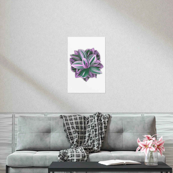 Tradescantia Nanouk Print – Botanical Wall Art on Museum-Grade Paper Poster Unframed - The Potted Pixel
