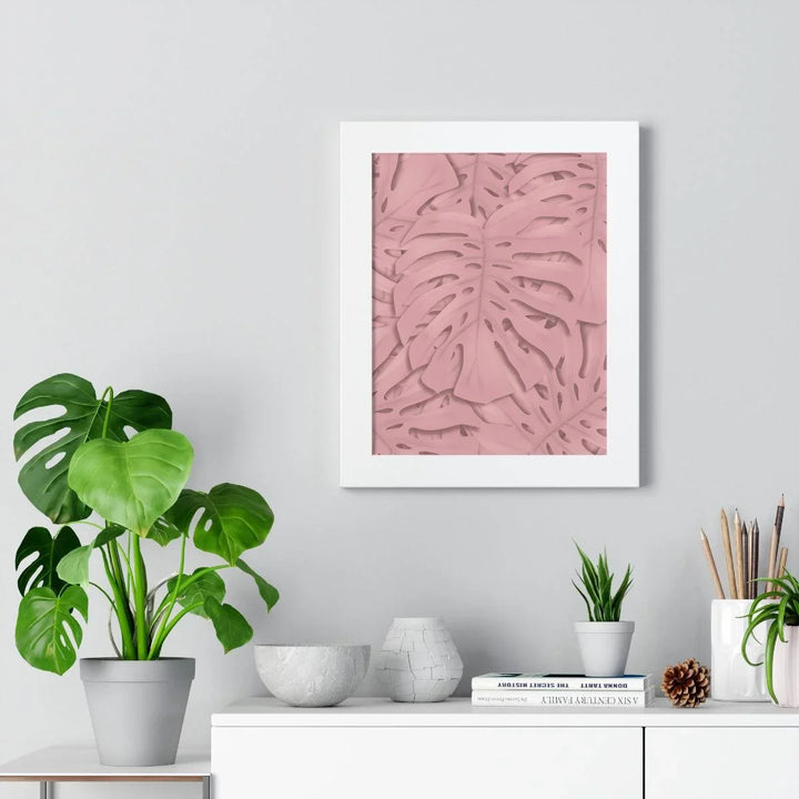 Soft Pink Monstera Framed Print, Poster, Laura Christine Photography & Design, Framed, Home & Living, Indoor, Paper, Posters, Laura Christine Photography & Design, laurachristinedesign.com