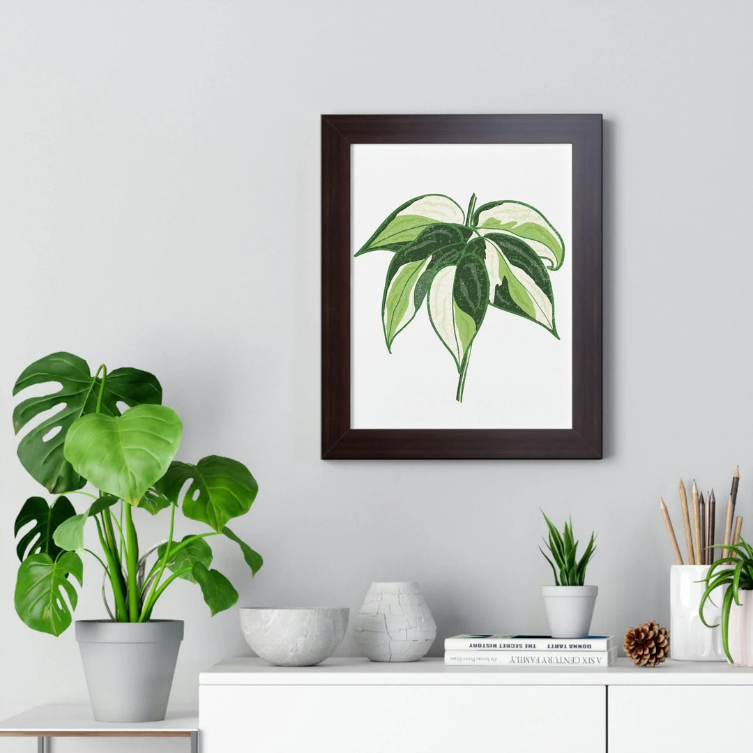 Philodendron 'Cream Splash' Framed Print, Poster, Printify, Framed, Home & Living, Indoor, Paper, Posters, Laura Christine Photography & Design, laurachristinedesign.com