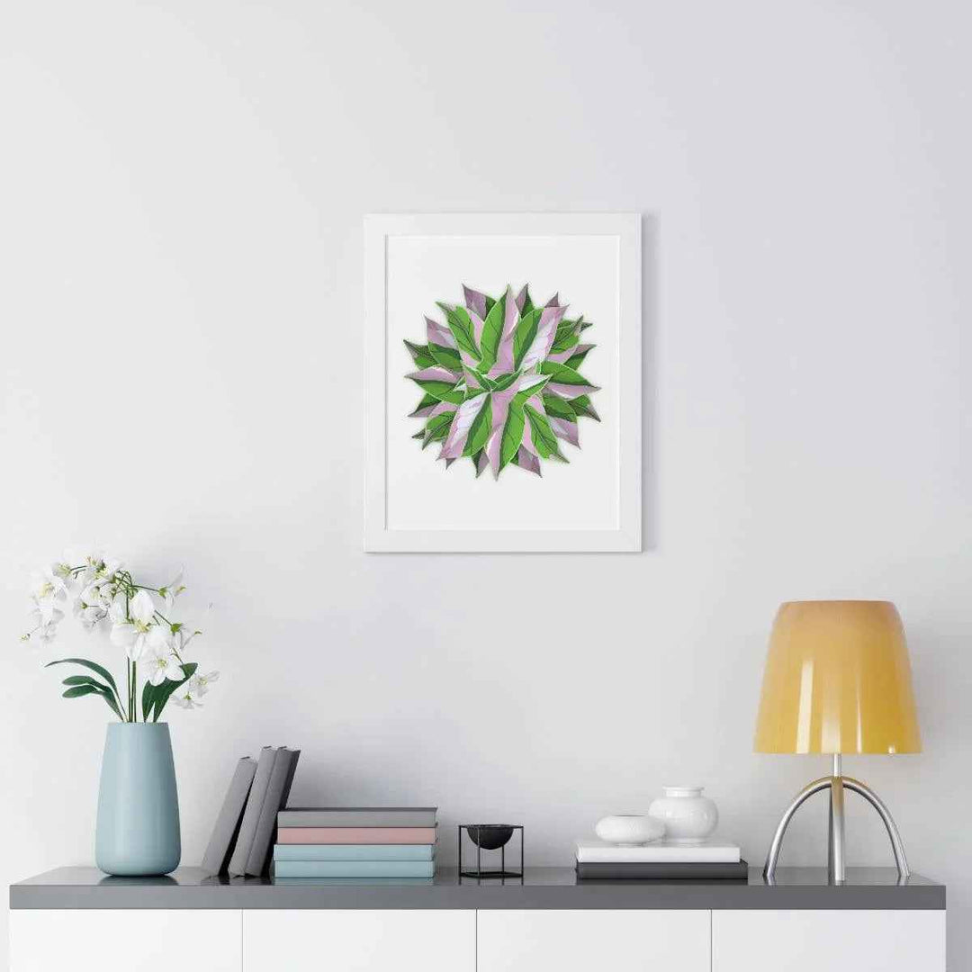 Syngonium Tricolor Print - Framed Botanical Art With Matte Finish & Acrylic Cover - The Potted Pixel