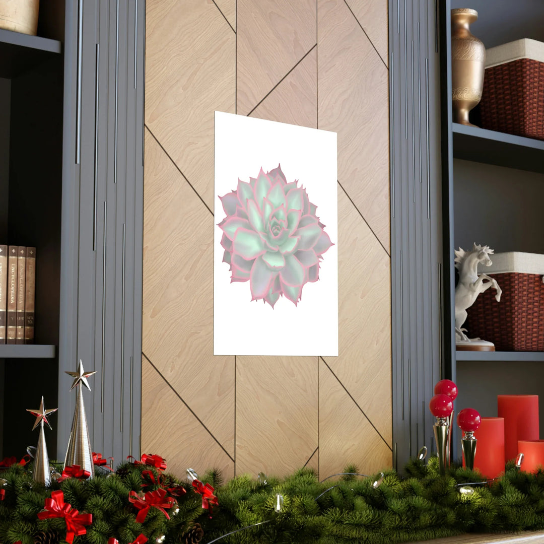 Echeveria Violet Queen Print Succulent Wall Art Botanical Poster On Museum Grade Paper For Indoor Plant Decor