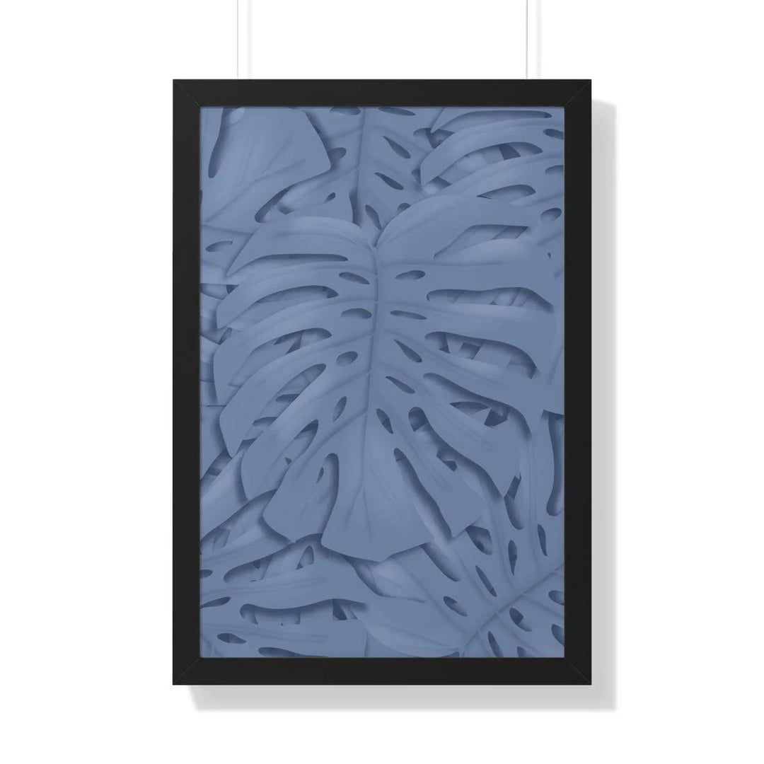Slate Blue Monstera Framed Print, Poster, Laura Christine Photography & Design, Framed, Home & Living, Indoor, Paper, Posters, Laura Christine Photography & Design, laurachristinedesign.com
