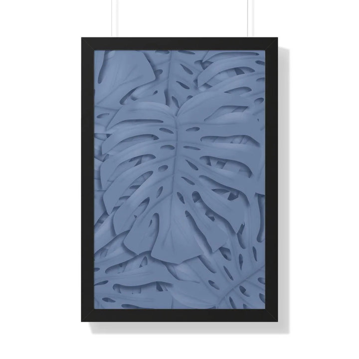 Slate Blue Monstera Framed Print, Poster, Laura Christine Photography & Design, Framed, Home & Living, Indoor, Paper, Posters, Laura Christine Photography & Design, laurachristinedesign.com