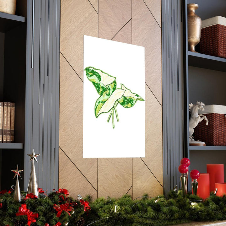 Marble Syngonium Print – Botanical Wall Art on Museum Grade Paper | Matte Finish Unframed - The Potted Pixel