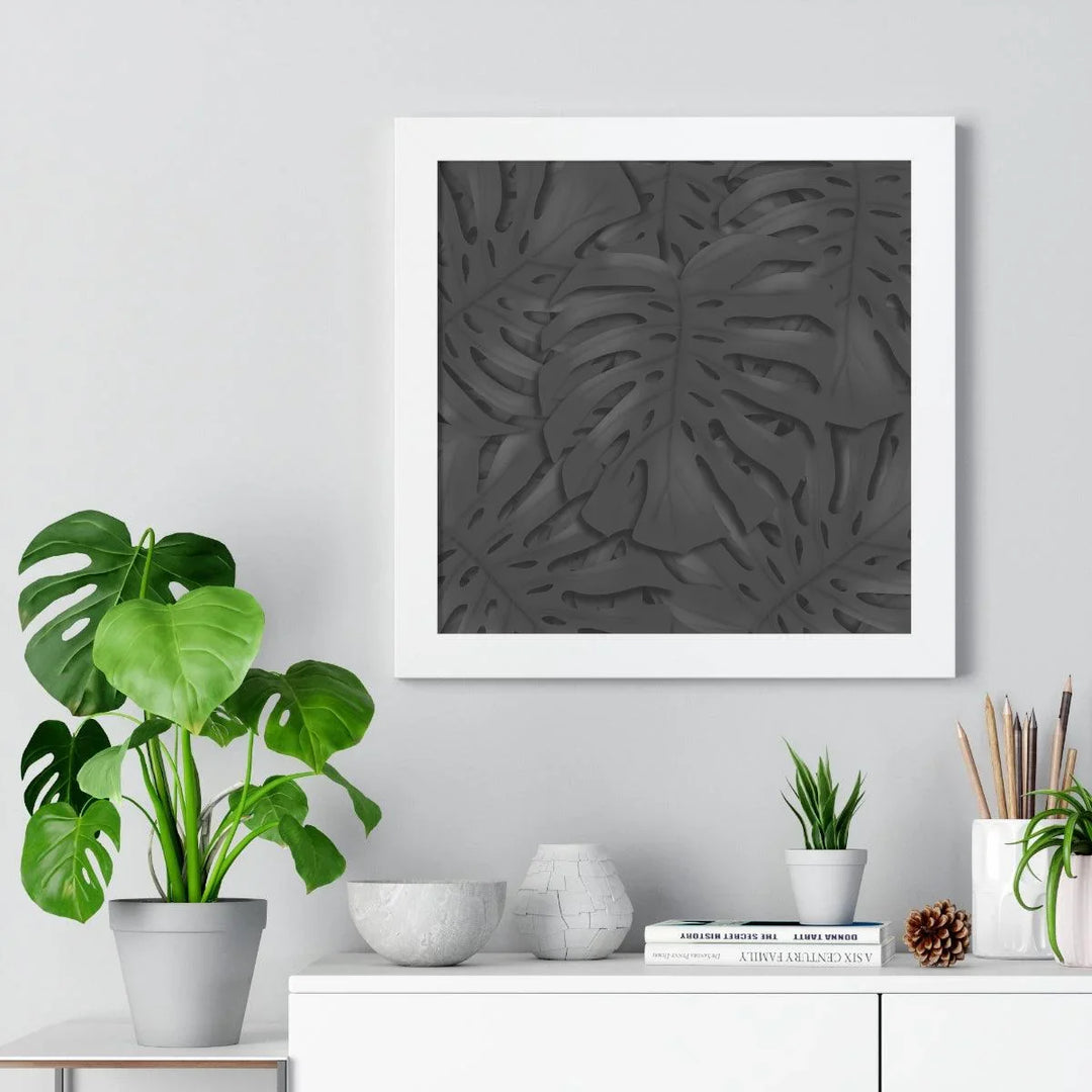Charcoal Monstera Framed Print, Poster, Laura Christine Photography & Design, Framed, Home & Living, Indoor, Paper, Posters, Laura Christine Photography & Design, laurachristinedesign.com