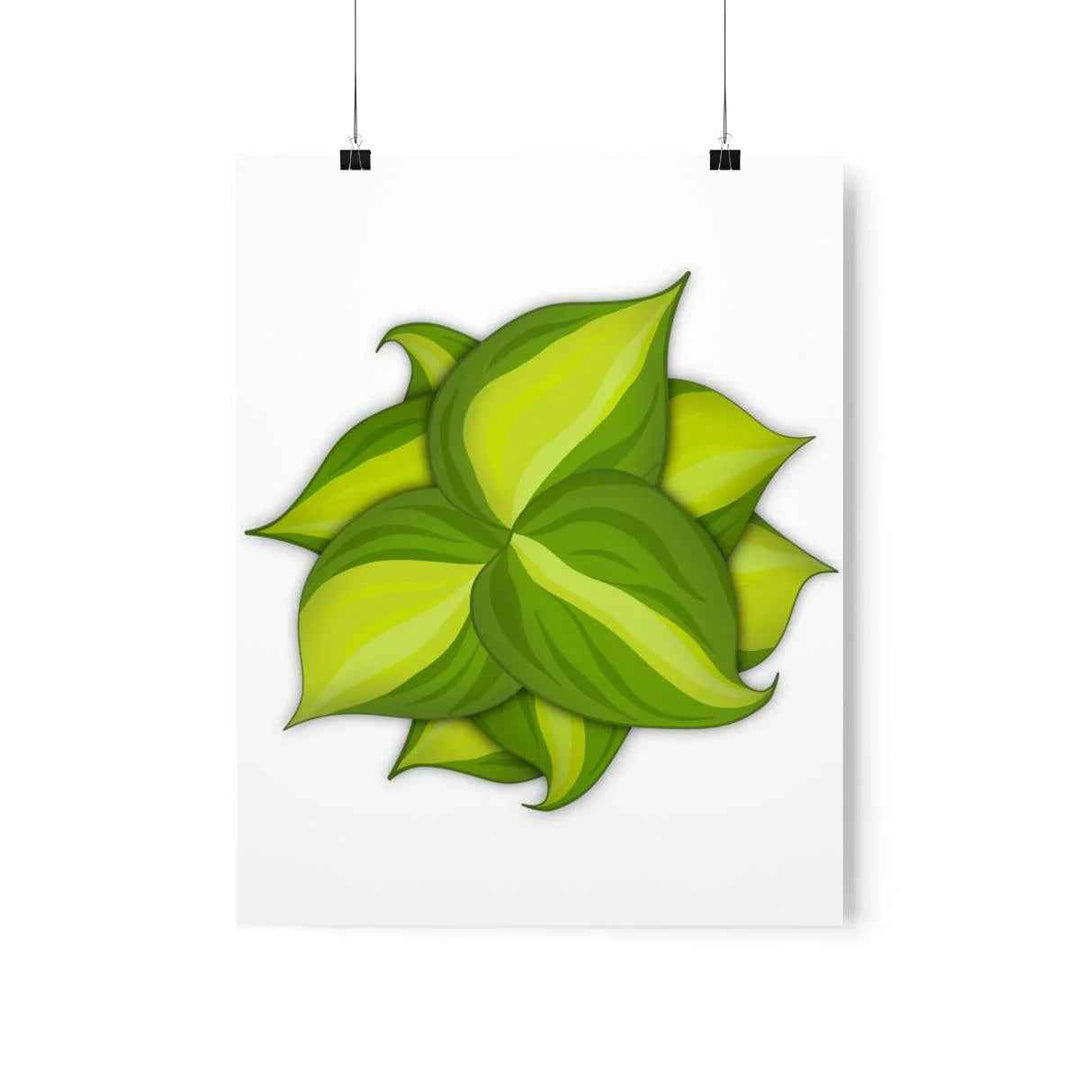 Philodendron Brasil Print – Botanical Wall Art on Museum Grade Paper Poster Unframed - The Potted Pixel