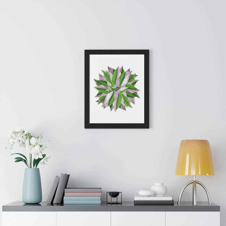 Syngonium Tricolor Print - Framed Botanical Art With Matte Finish & Acrylic Cover - The Potted Pixel