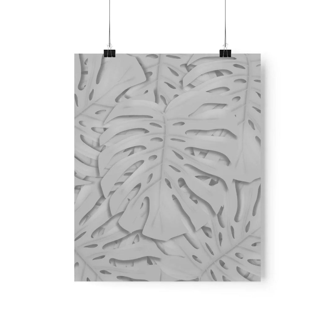 Soft Gray Monstera Print, Poster, Laura Christine Photography & Design, Back to School, Home & Living, Indoor, Matte, Paper, Posters, Valentine's Day promotion, Laura Christine Photography & Design, laurachristinedesign.com