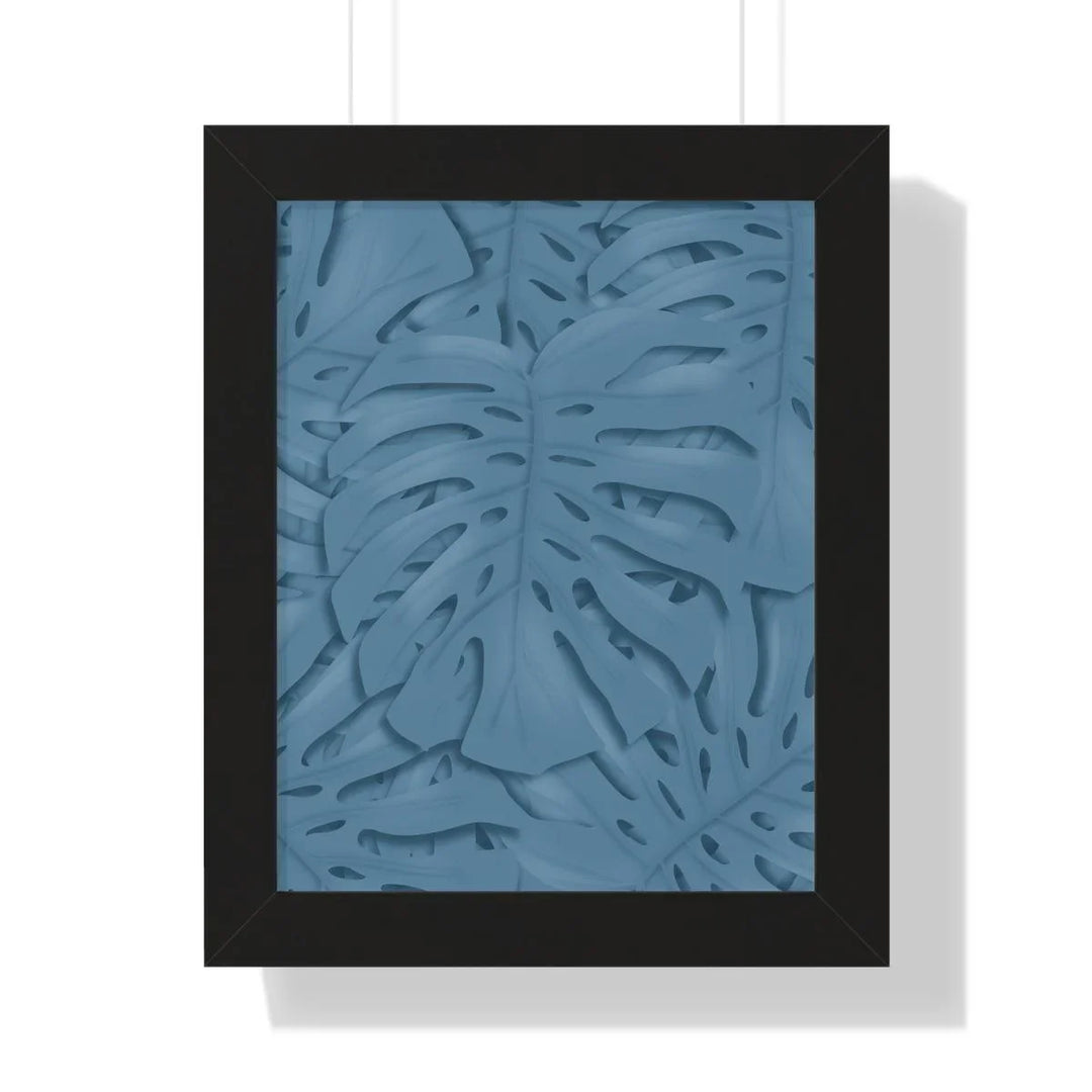 Cerulean Blue Monstera Framed Print, Poster, Laura Christine Photography & Design, Framed, Home & Living, Indoor, Paper, Posters, Laura Christine Photography & Design, laurachristinedesign.com