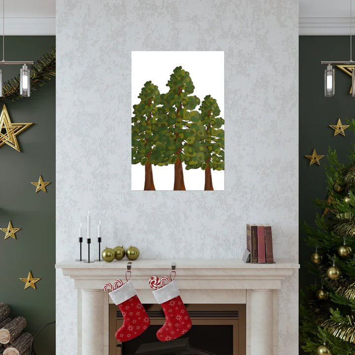 Coastal Redwoods Print On Museum Grade Paper With Archival Ink Unframed Poster For Home Decor