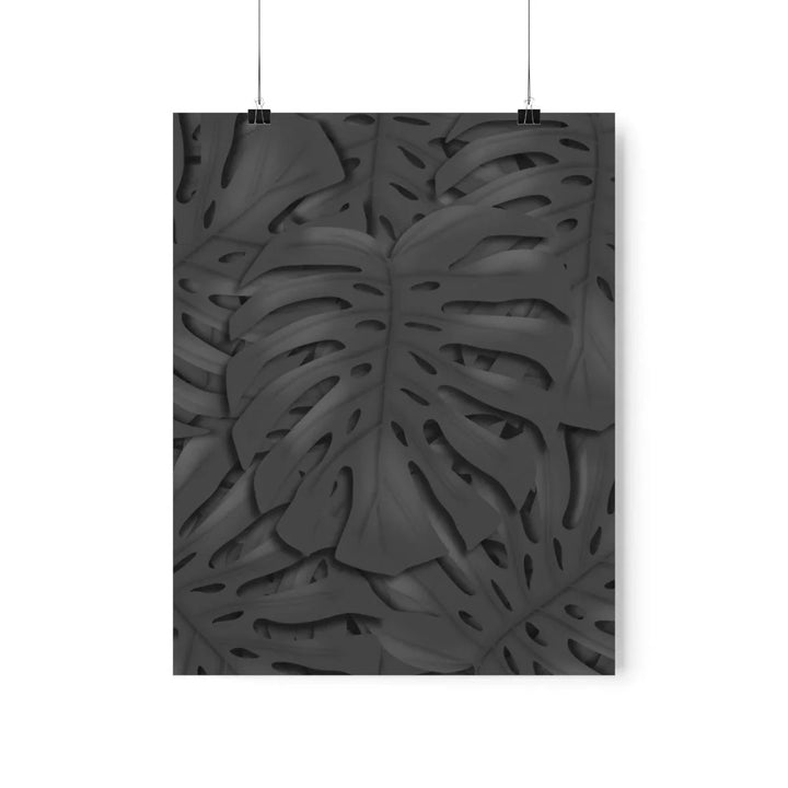 Charcoal Monstera Print, Poster, Printify, Back to School, Home & Living, Indoor, Matte, Paper, Posters, Valentine's Day promotion, Laura Christine Photography & Design, laurachristinedesign.com