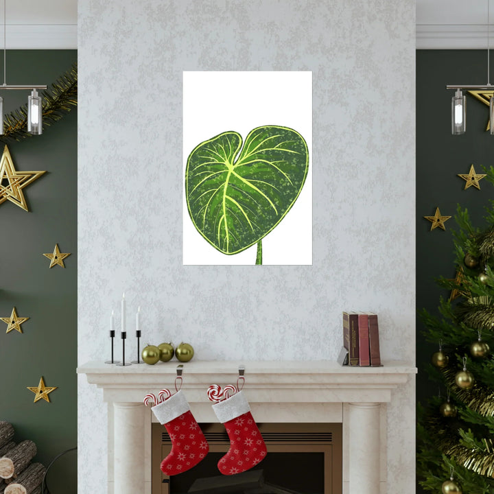 Philodendron Gloriosum Print Botanical Wall Art – Tropical Leaf Poster on Museum-Grade Paper - The Potted Pixel