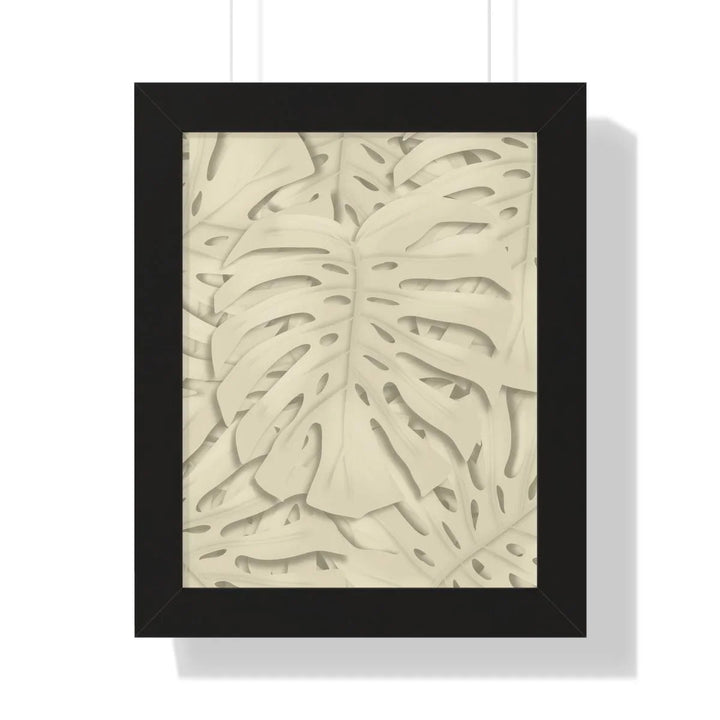 Soft Beige Monstera Framed Print, Poster, Laura Christine Photography & Design, Framed, Home & Living, Indoor, Paper, Posters, Laura Christine Photography & Design, laurachristinedesign.com