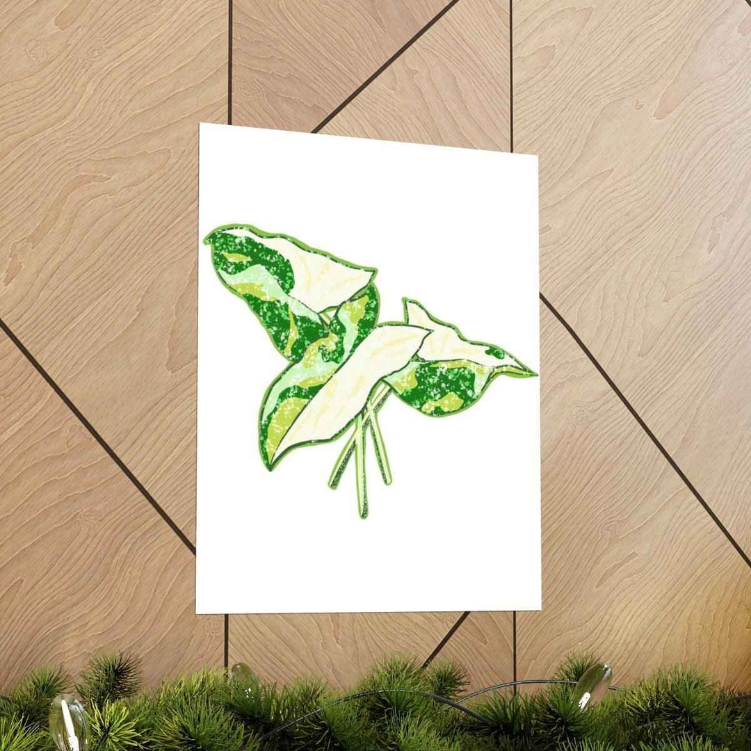 Marble Syngonium Print – Botanical Wall Art on Museum Grade Paper | Matte Finish Unframed - The Potted Pixel