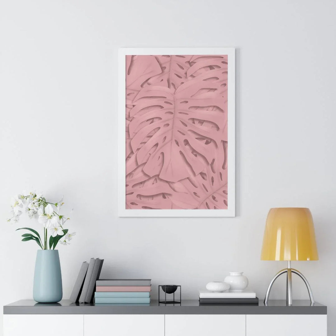 Soft Pink Monstera Framed Print, Poster, Laura Christine Photography & Design, Framed, Home & Living, Indoor, Paper, Posters, Laura Christine Photography & Design, laurachristinedesign.com