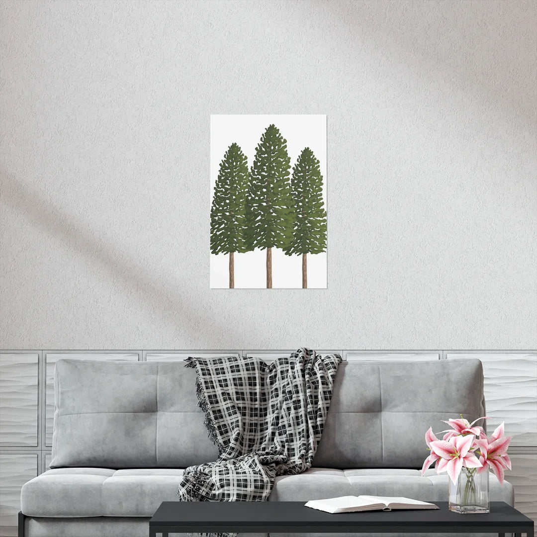 Ponderosa Pine Print Large Pine Tree Poster On Museum Grade Paper Archival Ink Wall Decor Unframed