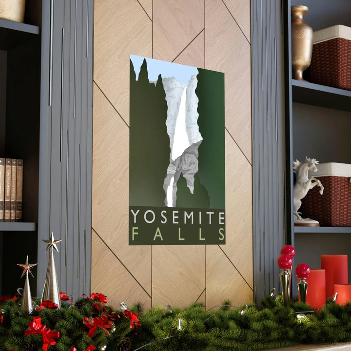Yosemite Falls Minimalist Print, Poster, Printify, Back to School, Home & Living, Indoor, Matte, Paper, Posters, Valentine's Day promotion, Laura Christine Photography & Design, laurachristinedesign.com
