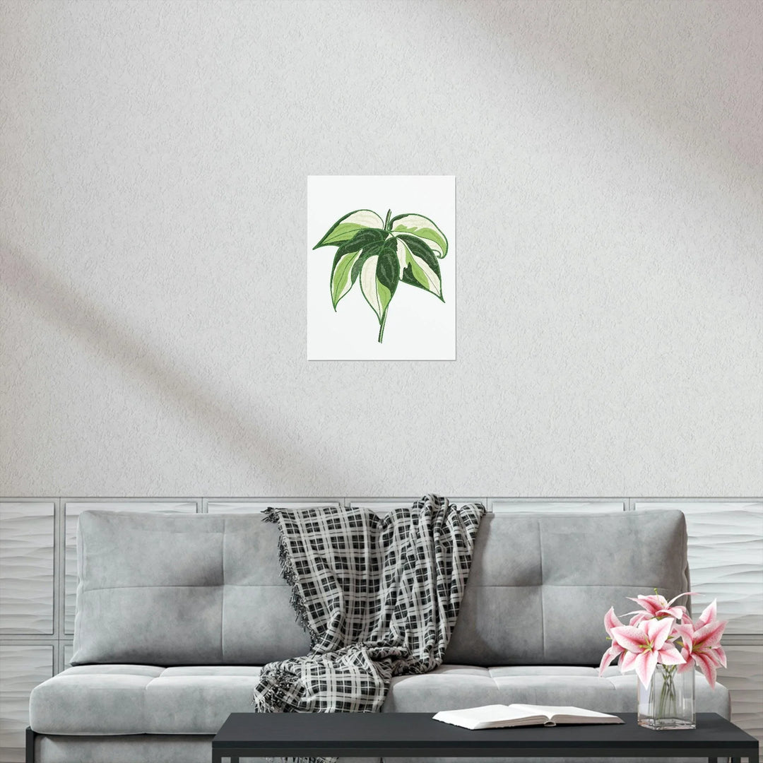Philodendron 'Cream Splash' Print, Poster, Printify, Back to School, Home & Living, Indoor, Matte, Paper, Posters, Valentine's Day promotion, Laura Christine Photography & Design, laurachristinedesign.com