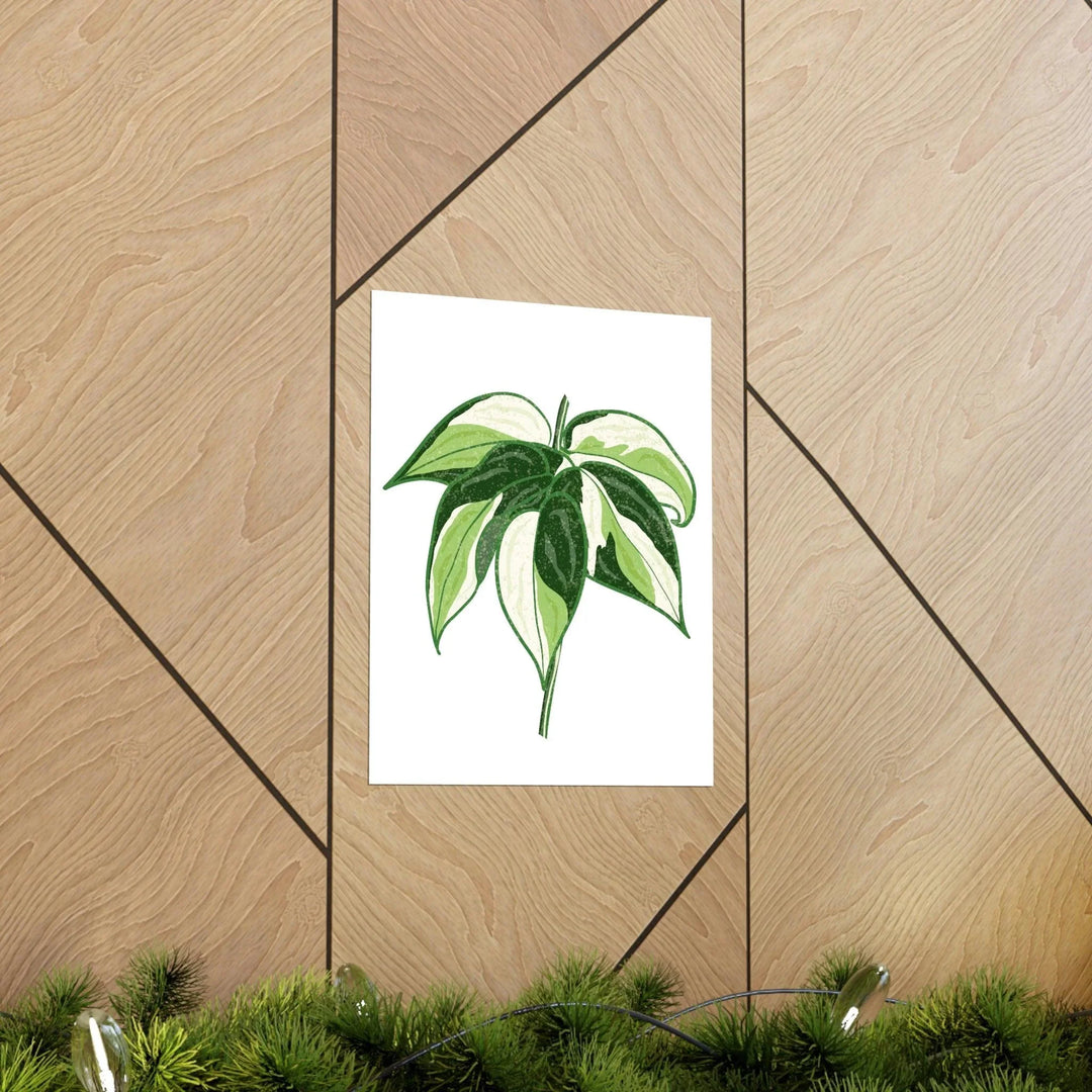 Philodendron 'Cream Splash' Print, Poster, Printify, Back to School, Home & Living, Indoor, Matte, Paper, Posters, Valentine's Day promotion, Laura Christine Photography & Design, laurachristinedesign.com
