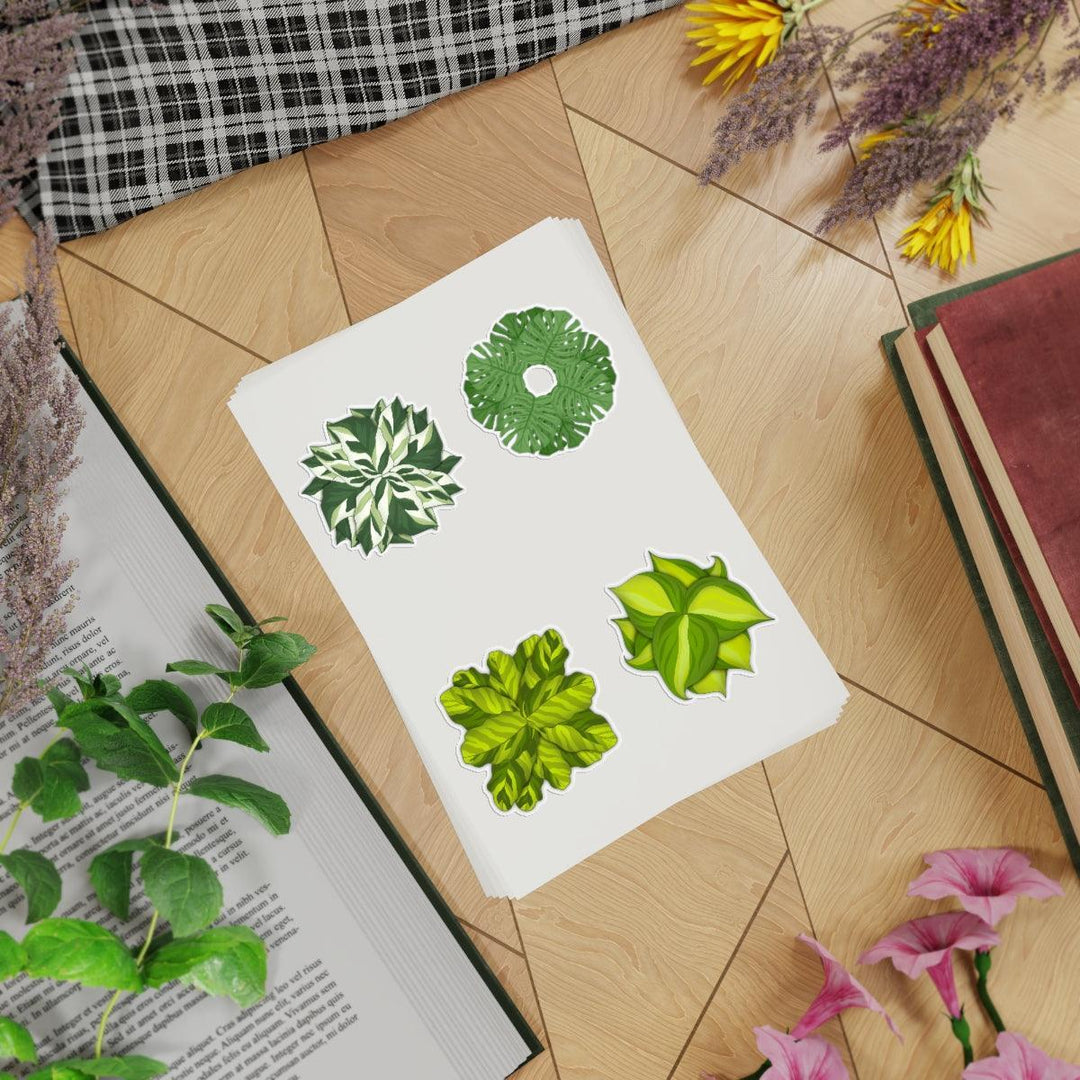 House Plant Stickers Group #1 - 5-Sheet Bundle, Paper products, Laura Christine Photography & Design, Calathea, Decal, Decoration, Eco-friendly, Gift, Home & Living, House Plant, Illustration, Indoor Plant, Kids Stickers, Laptop Sticker, Made in USA, Magnets & Stickers, Paper, Plant, Prayer Plant, Sticker, Stickers, Yellow Fusion, Laura Christine Photography & Design, laurachristinedesign.com