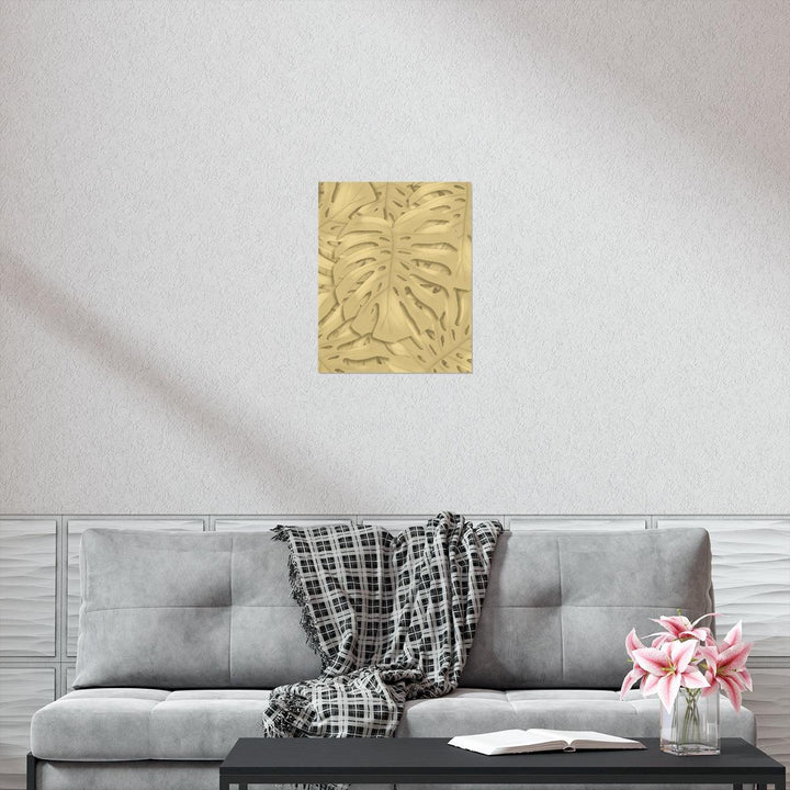 Golden Monstera Pattern Print, Poster, Laura Christine Photography & Design, Back to School, Home & Living, Indoor, Matte, Paper, Posters, Valentine's Day promotion, Laura Christine Photography & Design, laurachristinedesign.com