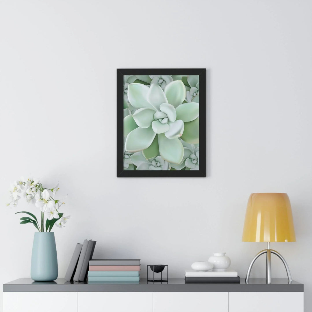 Pachyveria Haagei Succulent Pattern Framed Print, Poster, Printify, Framed, Home & Living, Indoor, Paper, Posters, Laura Christine Photography & Design, laurachristinedesign.com