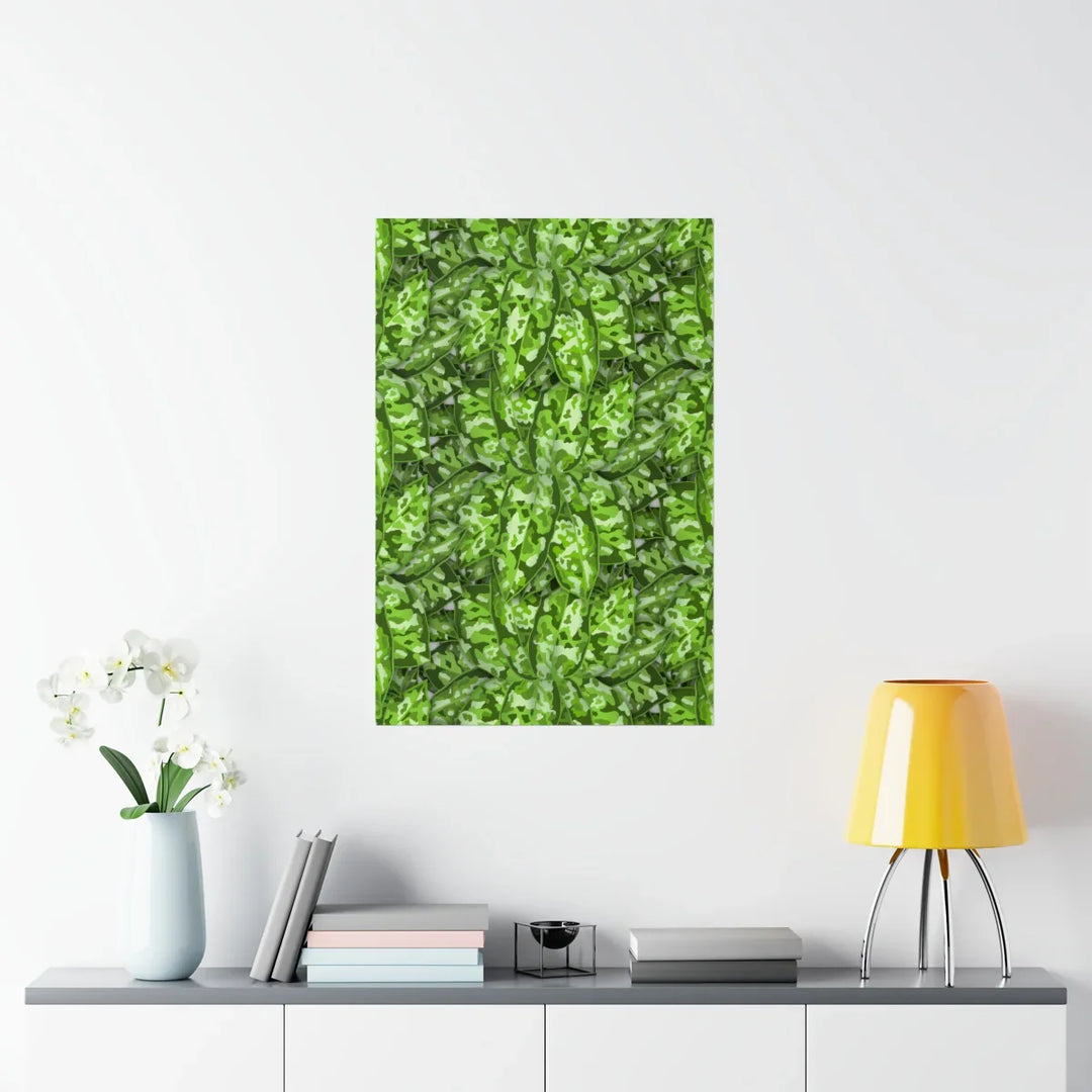 Aglaonema Pictum Print Rare Tricolor Leaf Poster On Museum Grade Paper Unframed Wall Art