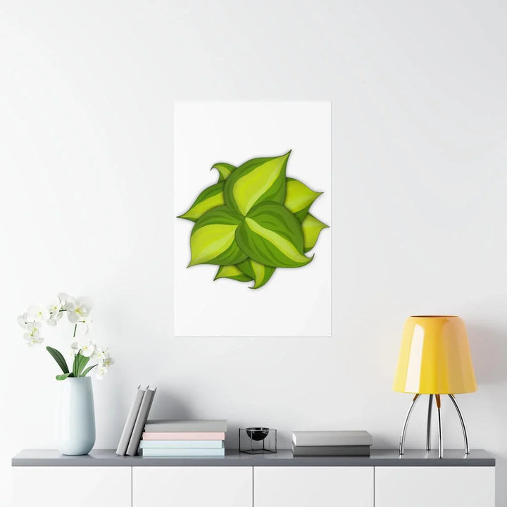 Philodendron Brasil Print – Botanical Wall Art on Museum Grade Paper Poster Unframed - The Potted Pixel