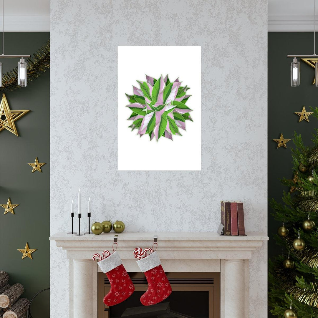 Syngonium Tricolor Botanical Print – Unframed Wall Art - The Potted Pixel