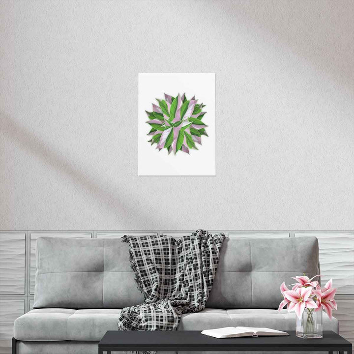 Syngonium Tricolor Botanical Print – Unframed Wall Art - The Potted Pixel