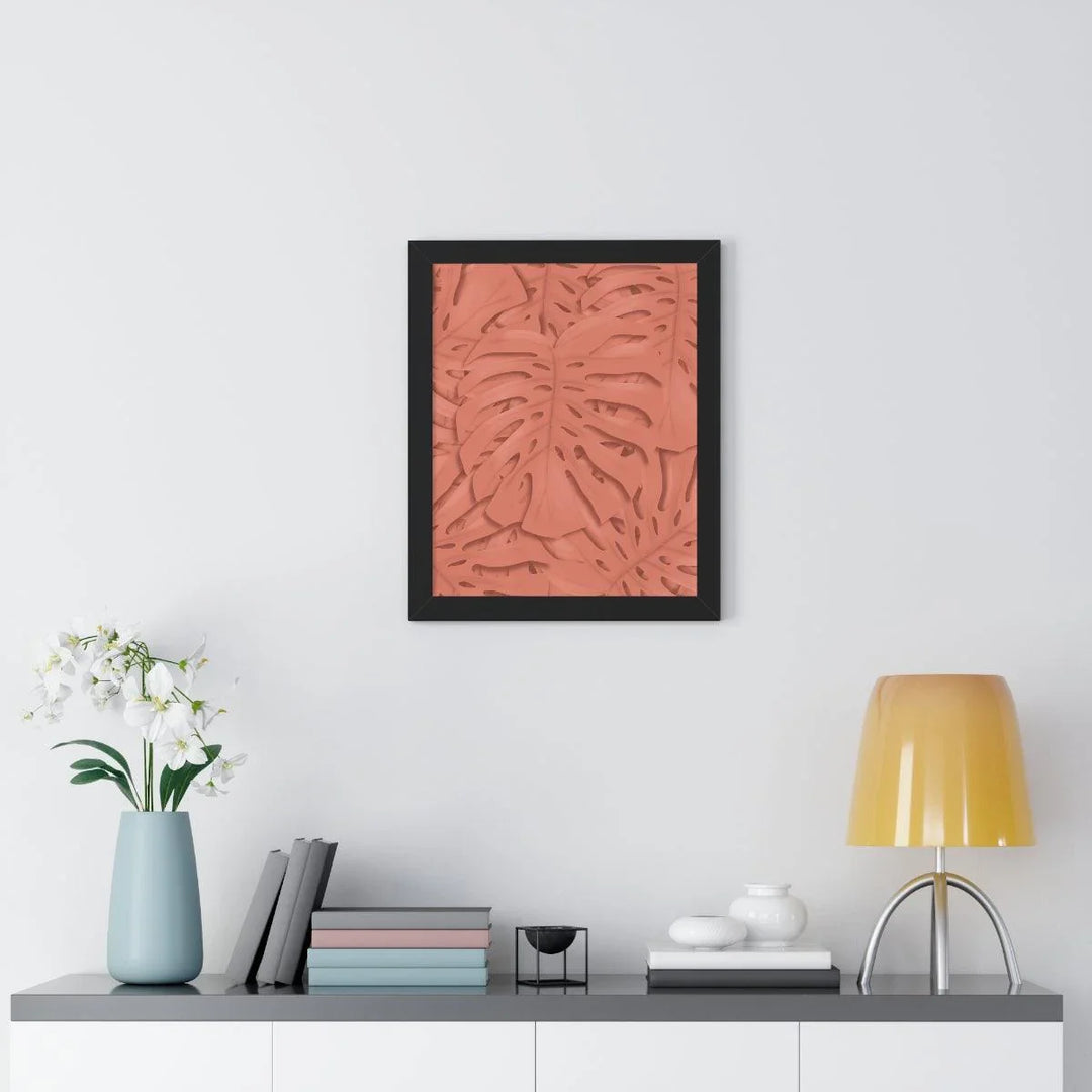 Coral Monstera Framed Print, Poster, Laura Christine Photography & Design, Framed, Home & Living, Indoor, Paper, Posters, Laura Christine Photography & Design, laurachristinedesign.com