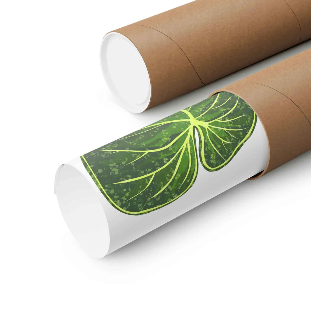 Philodendron Gloriosum Print Botanical Wall Art – Tropical Leaf Poster on Museum-Grade Paper - The Potted Pixel