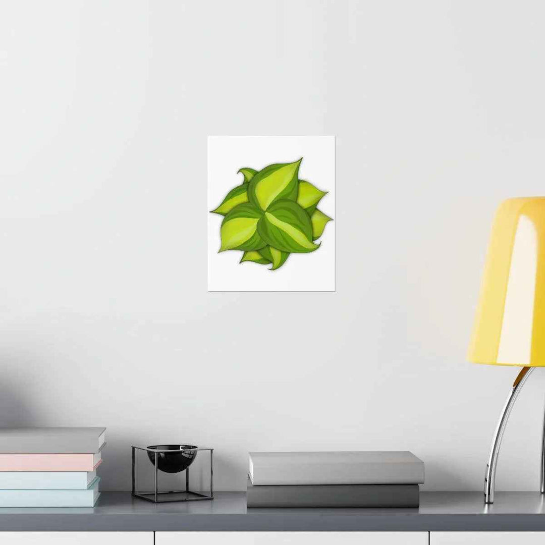 Philodendron Brasil Print – Botanical Wall Art on Museum Grade Paper Poster Unframed - The Potted Pixel