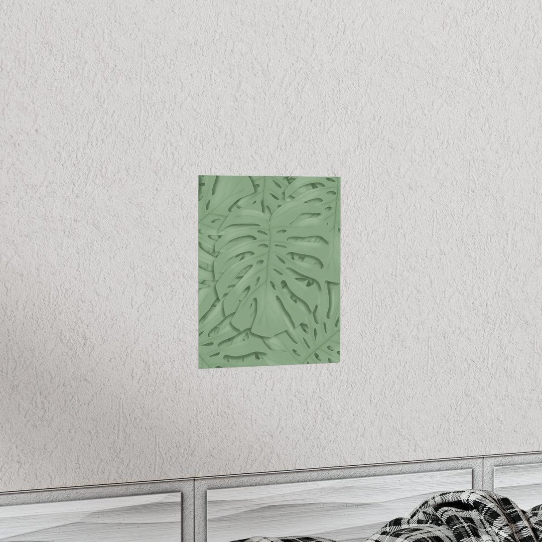 Deep Sage Monstera Pattern Print, Poster, Laura Christine Photography & Design, Back to School, Home & Living, Indoor, Matte, Paper, Posters, Valentine's Day promotion, Laura Christine Photography & Design, laurachristinedesign.com