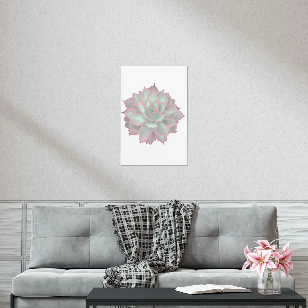 Echeveria Violet Queen Print Succulent Wall Art Botanical Poster On Museum Grade Paper For Indoor Plant Decor