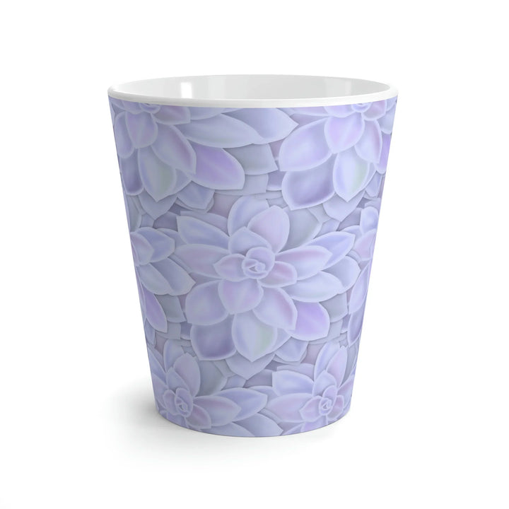 Succulent Mug 12 Oz The Potted Pixel Purple Pastel Rosette Ceramic Coffee Cup With Easy Grip Handle