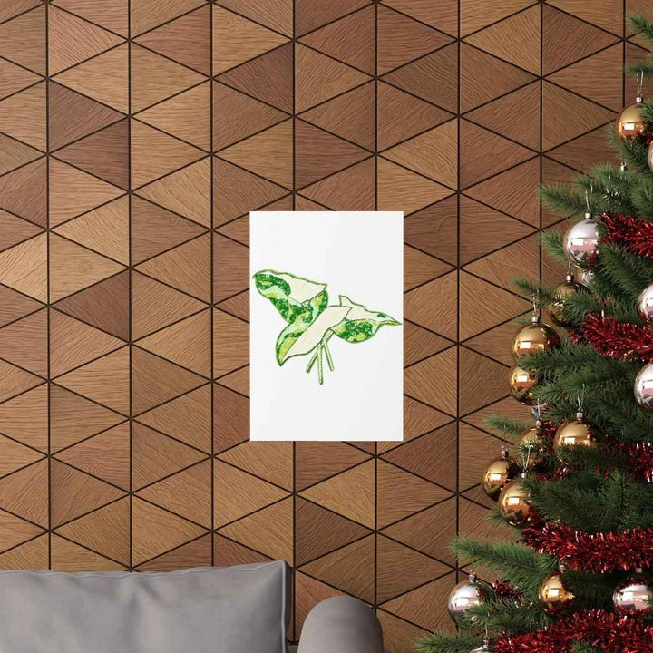 Marble Syngonium Print – Botanical Wall Art on Museum Grade Paper | Matte Finish Unframed - The Potted Pixel