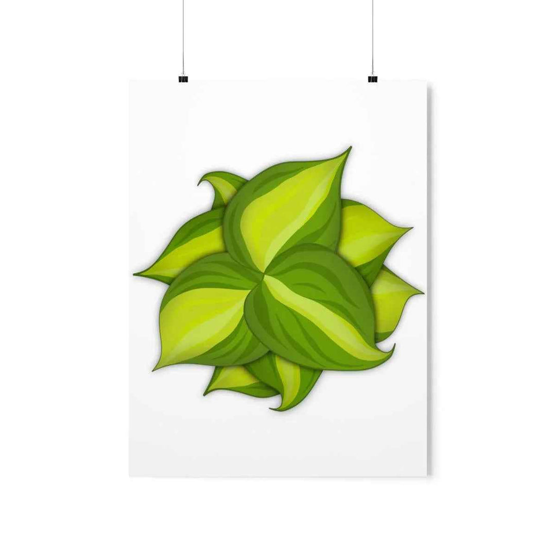 Philodendron Brasil Print – Botanical Wall Art on Museum Grade Paper Poster Unframed - The Potted Pixel