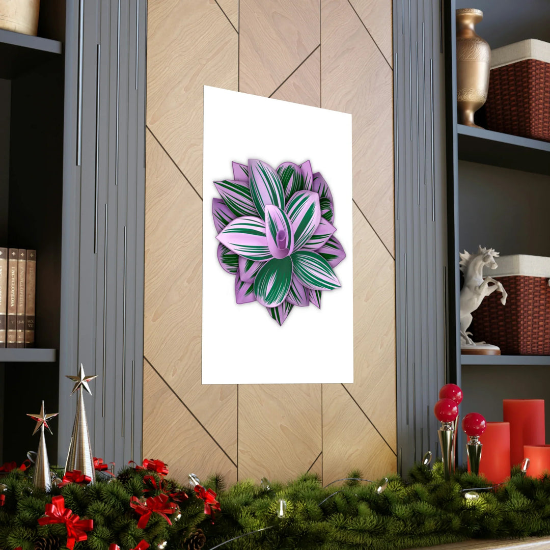 Tradescantia Nanouk Print – Botanical Wall Art on Museum-Grade Paper Poster Unframed - The Potted Pixel
