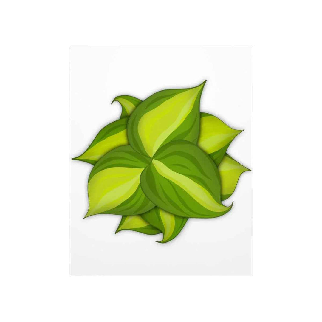 Philodendron Brasil Print – Botanical Wall Art on Museum Grade Paper Poster Unframed - The Potted Pixel